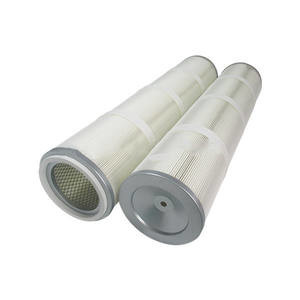 Le filtre industriel tourné de polyester de tissu de la poussière collée de poudre à chargement par le bas installent