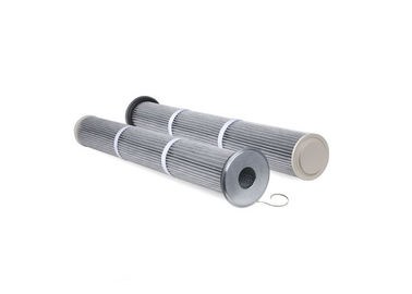 5um,0.5um,2um,0.2um Low Pressure Drop Dust Filter Cartridge , Galvanized Mesh Industrial Cartridge Filters
